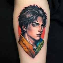 Colour Tattoo stencil design, by WLOP, Rossdraws, James Jean