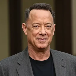a candid ( ( ( humane ) ) ) photographic portrait of tom hanks