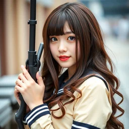 girls und panzer cosplay professional photoshoot, long hair bangs, 3 5 mm 8 k