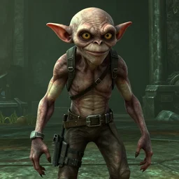 a screenshot of gollum in metal gear solid 3,