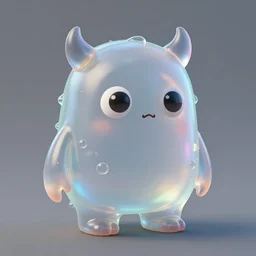 small transparent cute goo monster, highly detailed, digital painting, artstation, concept art, matte, sharp focus, illustration, art by Artgerm and Greg Rutkowski and Alphonse Mucha