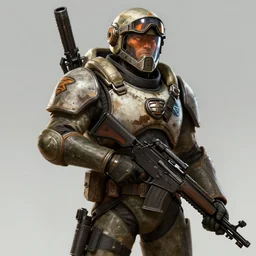 a Soldier from the Gears of War series, detailed digital art, trending on artstation