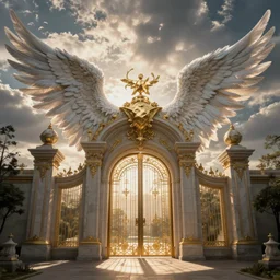 The gate to the eternal kingdom of Angels, fantasy, digital art, HD, detailed.