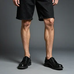 a man with chicken legs, fashion photography