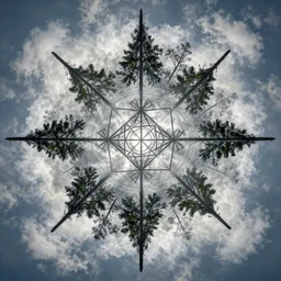 ( trees, clouds, sacred geometry pattern ), ( ( ben ridgway ) )