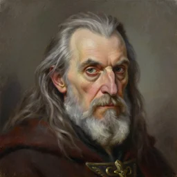 a detailed matte head - on portrait painting of a sly older sorcerer, with a small beard, salt and pepper hair, portrait by charlie bowater, lise deharme, wlop, tending on arstation, dungeons and dragon, dnd, pathfinder, fanart, oil on canvas