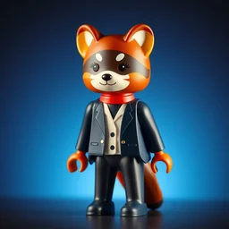 epic professional female marten animal playmobil figure, backlight, colorful