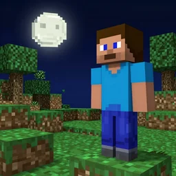 night in minecraft, by kentaro miura