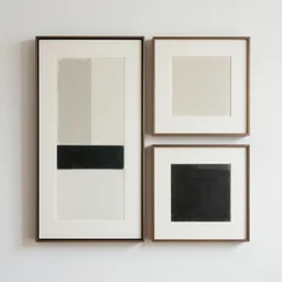 a modern minimalist painting with frames
