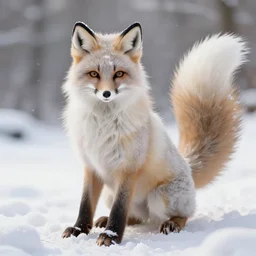 harmony of snow, jimin with snow fox ears & tail, warm fluffy outfit, amazing composition, dynamic lighting & posing, by franz xavier leyendecker, wlop! muted colors, highly detailed eyes, fantasy art by craig mullins, thomas kinkade cfg _ scale 9