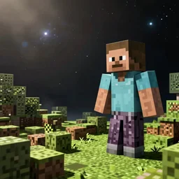 minecraft in space, cinematic