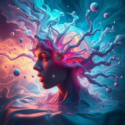 surrealist breaking bad, digital art, psyche, fluid, vibrant, excitement, extreme, hypnose effect