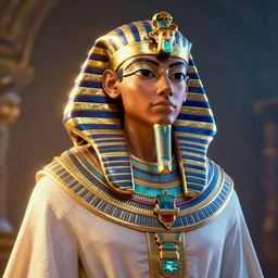 portrait of an egyptian mage, vibrant, by stanley artgerm lau, wlop, rossdraws, cgsociety, sharp focus, epic dramatic lighting, backlit, rim light, concept art, octane render, trending on artstation, unreal engine, 8 k,