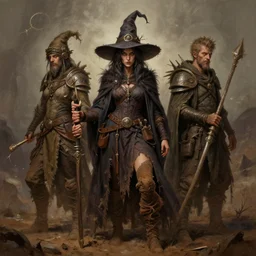 digital _ painting _ of _ a dirt witch _ by _ filipe _ pagliuso _ and _ justin _ gerard _ symmetric _ fantasy _ highly _ detailed _ realistic _ intricate _ port