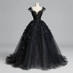 dior haute couture dress, concept art, dark colors, high end fashion, style by yoji shinkawa, full body shot