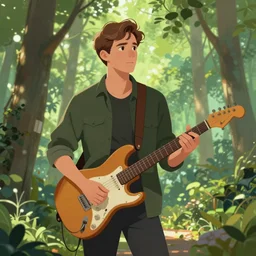 🎸🌳, Greg rutkowski, Trending artstation, cinematográfica, digital Art