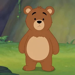 phil collins in a bear costume in the style of disney cartoon animation - 6