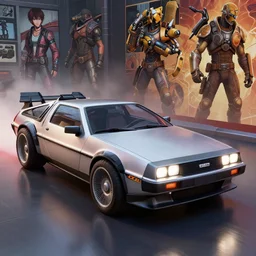 vehicle concept design delorean rocket league tank mad max global illumination ray tracing hdr, gta 5 comics, makoto shinkai, borderlands, fast and furious, octane