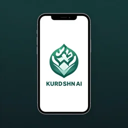 Kurdish AI logo, app style logo