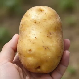 a potato as a human, realistic photo