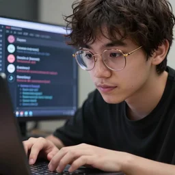 highly detailed close up portrait photo of the kind of nerd who spends all day typing image prompts into a discord bot, trending on artstation