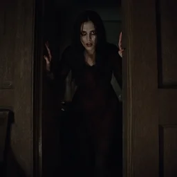 monster in the closet, dramatic lighting, critically acclaimed, horror movie, brooding, dark, film grain, movie still from junji ito live action movie, directed by guillermo del toro