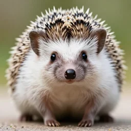 cute but very suspicious looking hedgehog, bright lighting, adorable