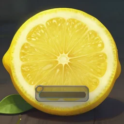 a very close - up lemon, in concept art of main menu loading screen background. for russian mmorpg king's bounty by katauri, neowiz nexon, artstation, behance, style of hearthstone
