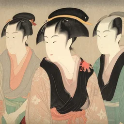 ukiyo - e of a beautiful girl emma watson by utagawa kuniyasu and utagawa kunimasa, 1 7 9 6, edo period