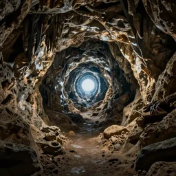 an eerie cave, containing a hidden portal, to the multiverse, trending on art station, detailed environment