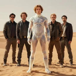 masterpiece full body portrait of Ripley with a perfect body, translucent plastic suit, on Dune, by Edgar Maxence and Ross Tran and Michael Whelan and Gustav Klimpt