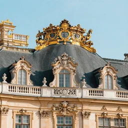 ornate roof of a baroque palace, 4K, UHD