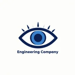 an eye logo engineering company, modern logo, futuristic, adobe, vector art, behance