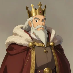 portrait of a medieval old king, artstation, cartoon, elegant, highly detailed, digital painting, clean! outstanding! art by ghibli!!, makoto shinkai!, fujita goro!, giraud!, akihiko yoshida! fadeev! 8 k