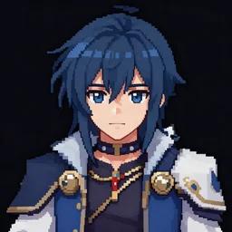 pixel art portrait of luneth from final fantasy,
