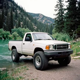 photo, green river wyoming, off road truck, kodak ektachrome 1 2 0,