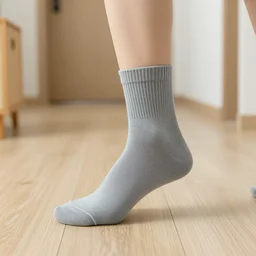 sock on the floor in a hallway