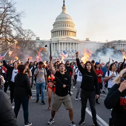 the population of bikini bottom at the january 6 th riot on the united states capital.