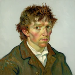 a portrait of bilbo baggins by van gogh
