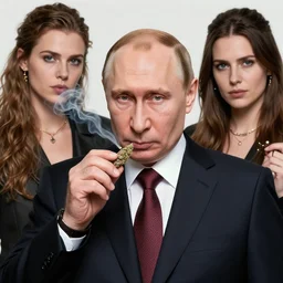 photo of vladimir putin smoking weed by artgerm and greg rutkowski and magali villeneuv art beeple, by thomas kinkade hearstone league of legends dofus beatrix potter