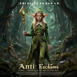 anti - elf propaganda poster, fantasy