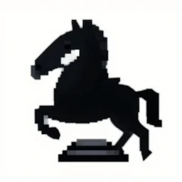 headless chess knight on a horse stylized pixel art sprite by kazuma kujo stylized artstation trending