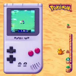 a glitched game boy color pokemon crystal version screenshot, desert area