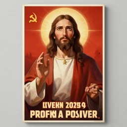 soviet era propaganda of jesus. featured on artstation