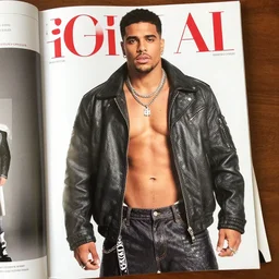 giga chad on a magazine about fashion