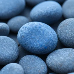 macro photography of large blue pebbles,realistic, 4k