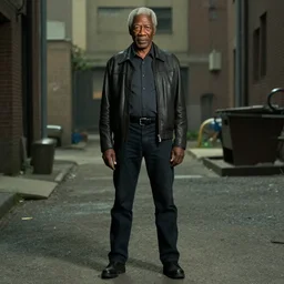 Morgan Freeman as Eli Vance, film still from Half-Life movie, full body, centered, detailed, 4k
