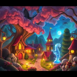 photo of cinema whimsical fairy wonderland vibrant colors candyland wonderland by artgerm and greg rutkowski and magali villeneuv art beeple, by thomas kinkade hearstone league of legends dofus beatrix potter