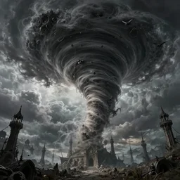 gothic fantasy art, eldritch tornado, ultra realistic, wide angle, intricate details, sharp focus, highly detailed