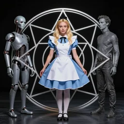 alice in wonderland dmt tripping, sacred geometry by alex grey android jones and greg rutkowskivery coherent, hyper realism, high detail, vivid colors, octane render, unreal engine, 8 k, smooth gradients, high contrast, depth of field by jacek yerka